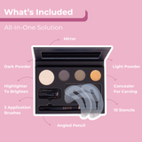 The Complete Brow Kit: All-In-One Eyebrow Makeup Kit, Brow Gel With Growth Benefits, 3-Piece Grooming Set