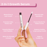 Glow & Grow Bundle: Nourishing Brow Gel & 2-in-1 Lash & Brow Growth Serum