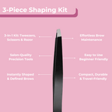 Brow Styling Essentials: Brow Gel With Growth Benefits, Waterproof Pencil & 3-Piece Grooming Set