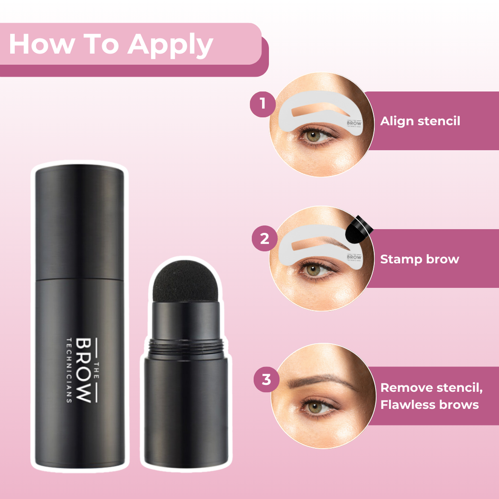 Flawless Brows Duo: Eyebrow Stamp Kit & Waterproof Pencil
