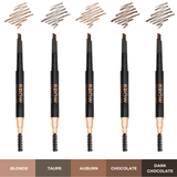 2 In 1 Waterproof Angled Eyebrow Pencil with Spoolie