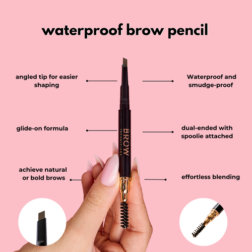 2 In 1 Waterproof Angled Eyebrow Pencil with Spoolie
