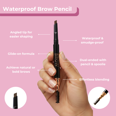 2 In 1 Waterproof Angled Eyebrow Pencil with Spoolie