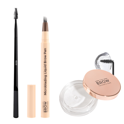 Ultimate Starter Brow: Microblading Pen + 2-in-1 Brow Gel + Dual-Ended Brush