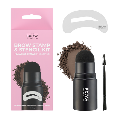 Eyebrow Powder Stamp and Stencil Kit