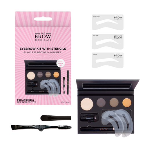 All-In-One Eyebrow Makeup Kit With Stencils