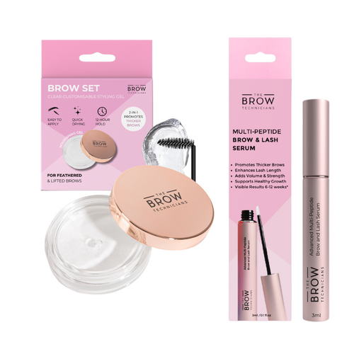 Glow & Grow Bundle: Nourishing Brow Gel & 2-in-1 Lash & Brow Growth Serum