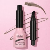 2-in-1 Angled Brush & Dip for Feathered, Hair-Stroke Brows