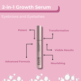 Glow & Grow Bundle: Nourishing Brow Gel & 2-in-1 Growth Serum