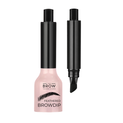 2-in-1 Angled Brush & Dip for Feathered, Hair-Stroke Brows