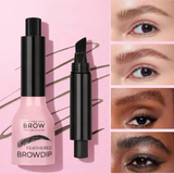 2-in-1 Angled Brush & Dip for Feathered, Hair-Stroke Brows