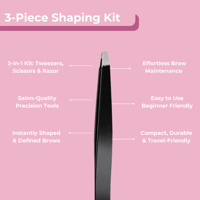 3 in 1 Eyebrow Grooming Kit - Brow Shaping Tools
