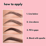 2 In 1 Waterproof Angled Eyebrow Pencil with Spoolie