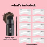 Eyebrow Powder Stamp and Stencil Kit